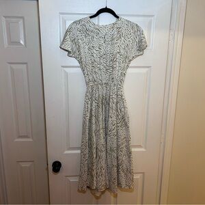 Vintage animal print midi dress